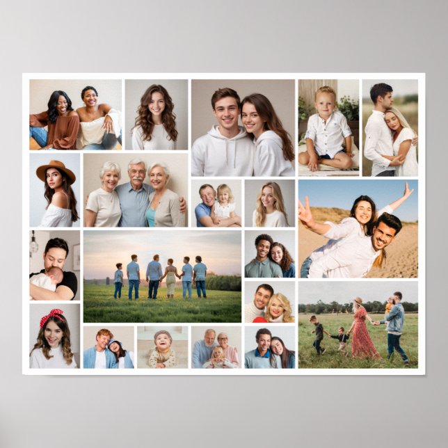 Create Your Own 20 Photo Collage Poster (Front)
