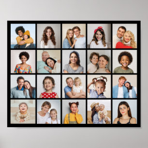 Create Your Own 20 Photo Collage Poster