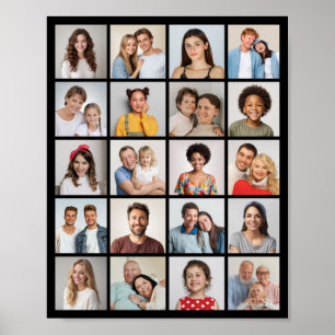 Create Your Own 20 Photo Collage Poster