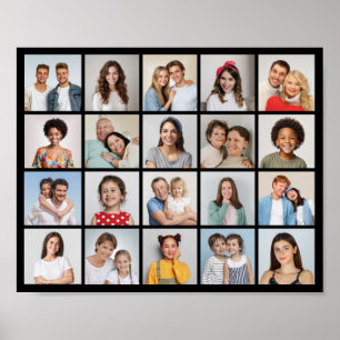 Create Your Own 20 Photo Collage Poster