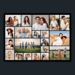 Create Your Own 20 Photo Collage  Poster<br><div class="desc">Create your own 20 Photo Collage for Christmas, Birthdays, Weddings, Anniversaries, Graduations, Father's Day, Mother's Day or any other Special Occasion, with our easy-to-use design tool. Add your favourite photos of friends, family, vacations, hobbies and pets and you'll have a stunning, one-of-a-kind photo collage. Our custom photo collage is perfect...</div>