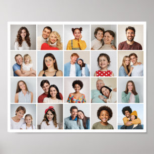 Create Your Own 20 Photo Collage Poster