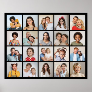 Create Your Own 20 Photo Collage Poster
