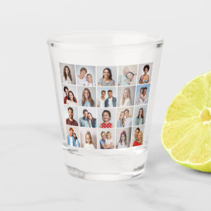 Create Your Own 20 Photo Collage Shot Glass