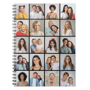 Create Your Own 20 Photo Collage Spiral Notebook