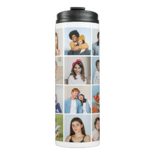 Create Your Own 20 Photo Collage Thermal Tumbler