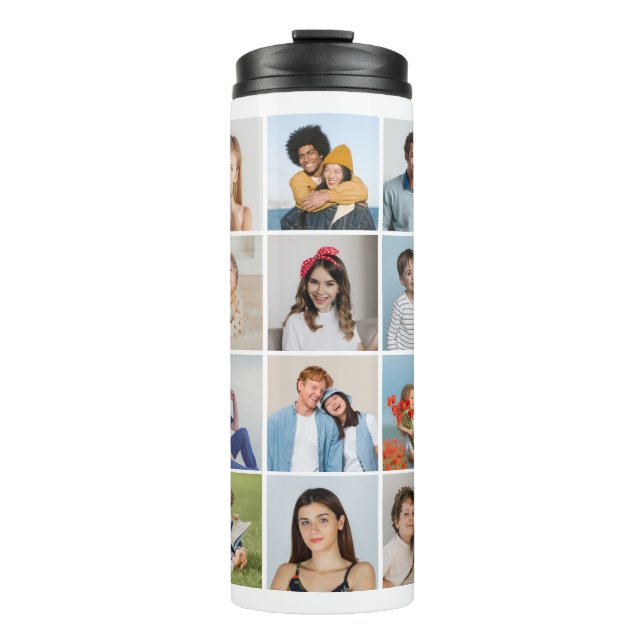 Create Your Own 20 Photo Collage Thermal Tumbler (Front)