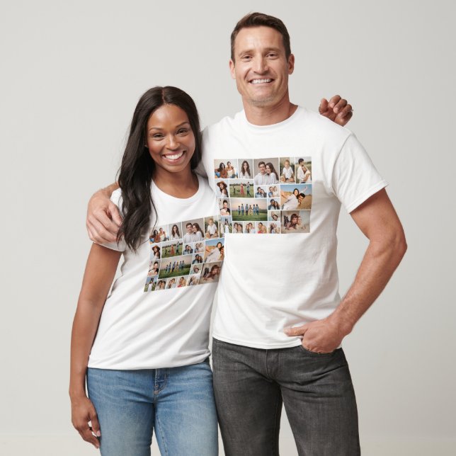 Create Your Own 20 Photo Collage Unisex T-Shirt (Unisex)
