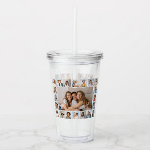 Create Your Own 21 Photo Collage Acrylic Tumbler