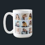 Create Your Own 21 Photo Collage Coffee Mug<br><div class="desc">Create your own 21 Photo Collage for Christmas, Birthdays, Weddings, Anniversaries, Graduations, Father's Day, Mother's Day or any other Special Occasion, with our easy-to-use design tool. Add your favourite photos of friends, family, vacations, hobbies and pets and you'll have a stunning, one-of-a-kind photo collage. Our custom photo collage is perfect...</div>