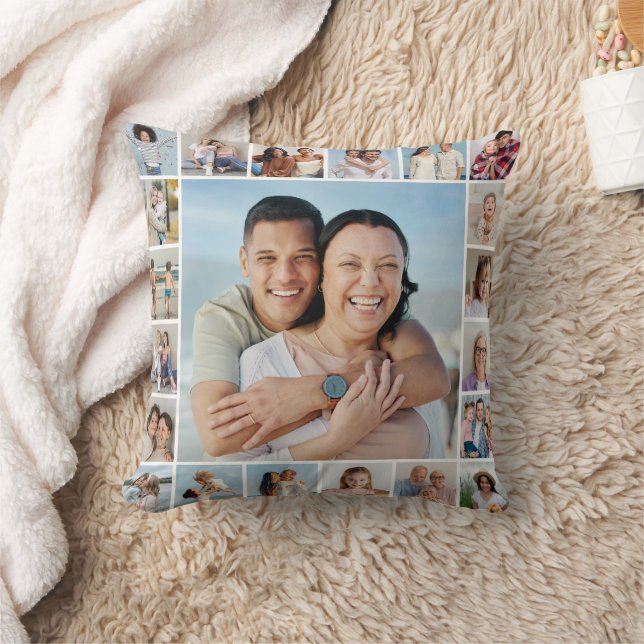 Create Your Own 21 Photo Collage Cushion (Blanket)