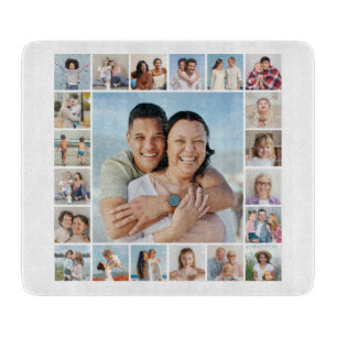 Create Your Own 21 Photo Collage Cutting Board