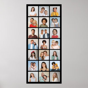 Create Your Own 21 Photo Collage Editable Color  Poster