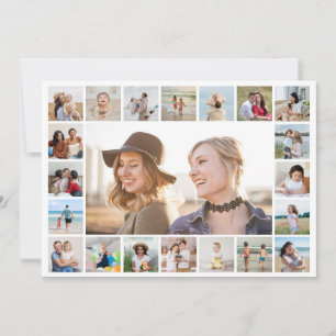 Create Your Own 21 Photo Collage Editable Colour Card