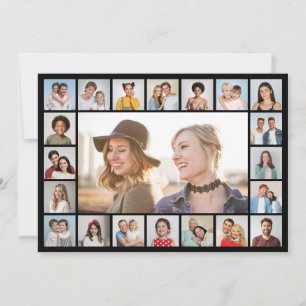 Create Your Own 21 Photo Collage Editable Colour Card