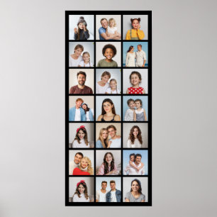 Create Your Own 21 Photo Collage Editable Colour  Poster
