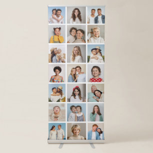 Create Your Own 21 Photo Collage Editable Colour Retractable Banner