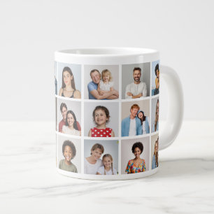 Create Your Own 21 Photo Collage Large Coffee Mug
