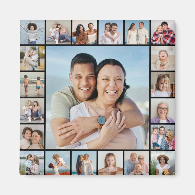 Create Your Own 21 Photo Collage Magnet (Front)