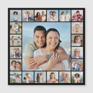 Create Your Own 21 Photo Collage Magnetic Card