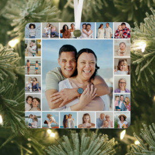Create Your Own 21 Photo Collage Metal Tree Decoration