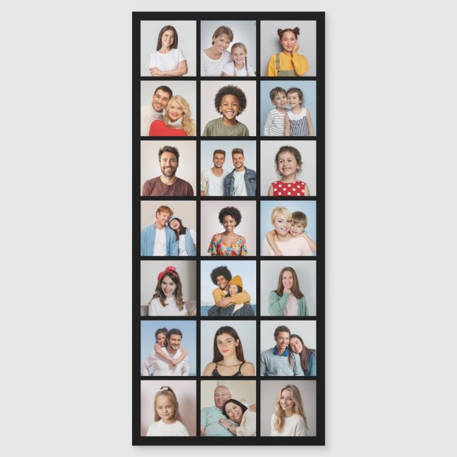 Create Your Own 21 Photo Magnetic Card (Front)