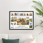 Create Your Own 22 Photo Collage Poster<br><div class="desc">Create your own personalised photo collage poster featuring 22 of your favourite pictures and custom text.</div>