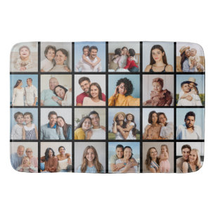 Create Your Own 24 Photo Collage Bath Mat