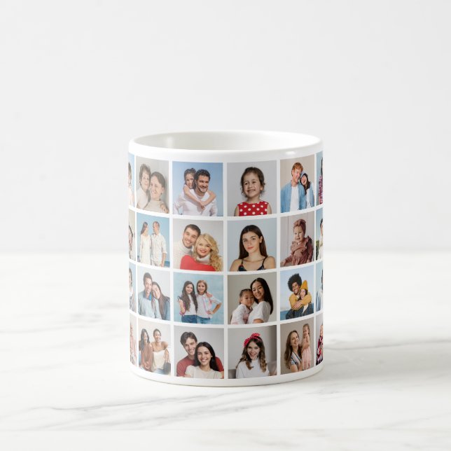 Create Your Own 24 Photo Collage Coffee Mug (Center)