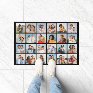 Create Your Own 24 Photo Collage Editable Colour Doormat