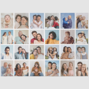 Create Your Own 24 Photo Collage Editable Colour Tissue Paper