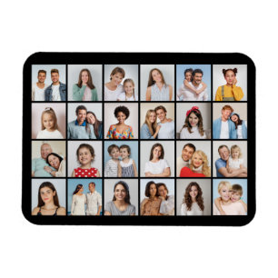 Create Your Own 24 Photo Collage Flexible Magnet