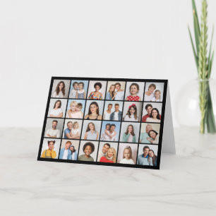Create Your Own 24 Photo Collage Greeting Card