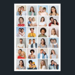 Create Your Own 24 Photo Collage  Poster<br><div class="desc">Create your own 24 Photo Collage for Christmas, Birthdays, Weddings, Anniversaries, Graduations, Father's Day, Mother's Day or any other Special Occasion, with our easy-to-use design tool. Add your favourite photos of friends, family, vacations, hobbies and pets and you'll have a stunning, one-of-a-kind photo collage. Our custom photo collage is perfect...</div>
