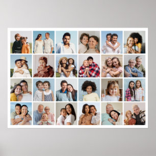 Create Your Own 24 Photo Collage  Poster