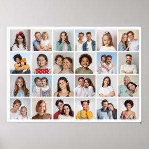 Create Your Own 24 Photo Collage Poster