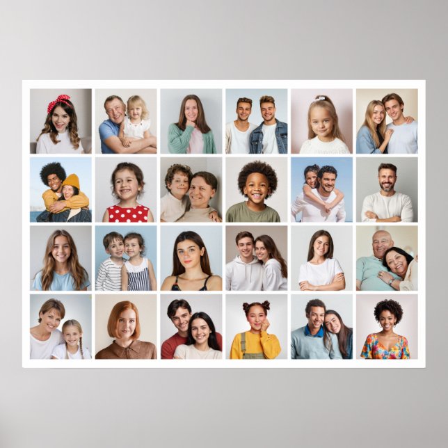 Create Your Own 24 Photo Collage  Poster (Front)