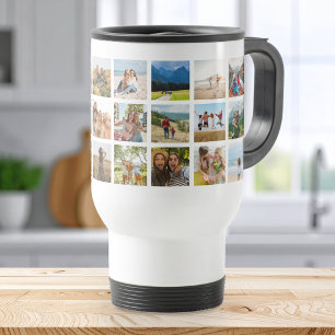 Create Your Own 24 Photo Collage Travel Mug