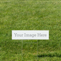Create Your Own 24" x 6" Yard Sign with H frame