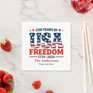 Create Your Own 250 Years of USA Freedom  Napkin