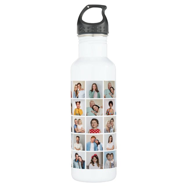 Create Your Own 25 Photo Collage 710 Ml Water Bottle (Front)