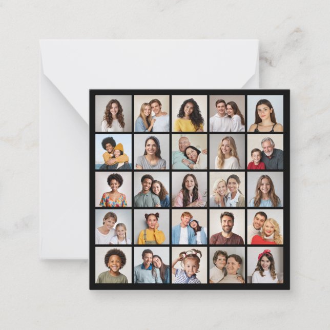 Create Your Own 25 Photo Collage Card (Front)
