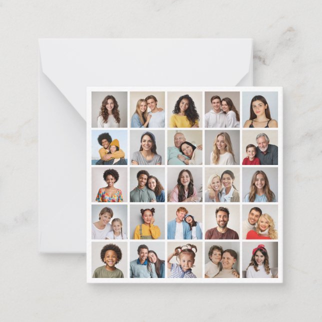 Create Your Own 25 Photo Collage Card (Front)