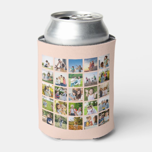 Create Your Own 25 Photo Collage Editable Can Cooler (Can Front)