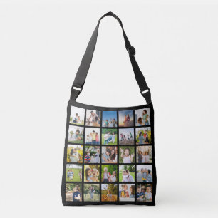Create Your Own 25 Photo Collage Editable Crossbody Bag