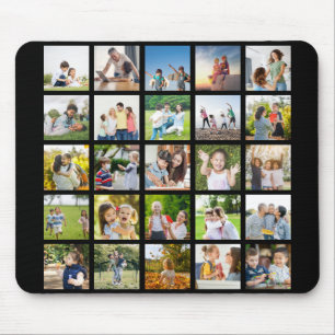 Create Your Own 25 Photo Collage Editable Mouse Mat