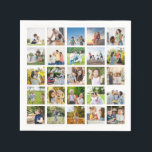 Create Your Own 25 Photo Collage Editable Napkin<br><div class="desc">Create a timeless masterpiece with our "Editable 25 Photo Collage." Perfect for capturing memories from Christmas, birthdays, weddings, anniversaries, graduations, Father's Day, Mother's Day, or any other special occasion, this collage allows you to curate a personalised and stunning visual narrative. With its customisable features, you can arrange and edit the...</div>