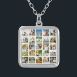 Create Your Own 25 Photo Collage Editable Silver Plated Necklace<br><div class="desc">Create a timeless masterpiece with our "Editable 25 Photo Collage." Perfect for capturing memories from Christmas, birthdays, weddings, anniversaries, graduations, Father's Day, Mother's Day, or any other special occasion, this collage allows you to curate a personalised and stunning visual narrative. With its customisable features, you can arrange and edit the...</div>