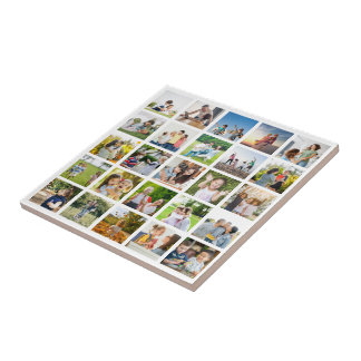 Create Your Own 25 Photo Collage Editable Tile