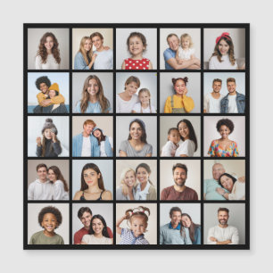 Create Your Own 25 Photo Collage Magnetic Card